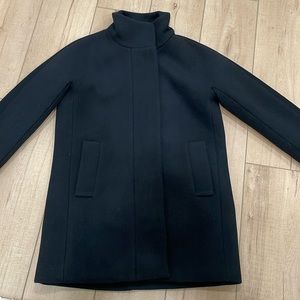 J. Crew Factory Size 6 Small Black Wool Cocoon City Stadium Coat